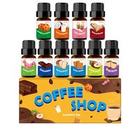 Holamay - Aceite aromático para hacer velas y jabón, aceites perfumados de primera calidad, 10 x 5 ml, espresso, café moca, chocolate, galletas de almendras y más, aceites esenciales de aromaterapia