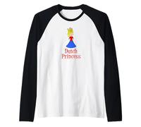 Holandesa Princesa Linda Chica Holanda Cuento De Hadas Camiseta Manga Raglan