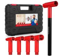 HolaYou Llave de ajuste de espacio de bisagra, juego de herramientas 4 en 1 para ajuste de bisagra de puerta pesada residencial y comercial, llave de reparación de bisagra para puertas con bisagras de