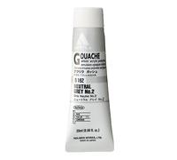 Holbein Acrylic Gouache Artists Acrylic Polymer Emulsion, 20ml Neutral Grey 2 (D162)