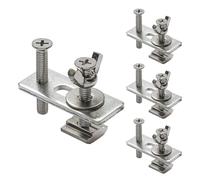 Hold Down Clamps Woodworking, Pack of 4 T-Track Press Plate Saw Clamp, Woodworking Tool, Engraving Machine Hardware, M6 Hold Down Clamp Kit for Men,Woodworking Hold Down, Machine Hardware Men