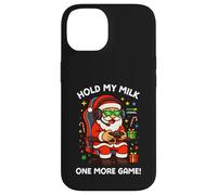 Hold My Milk One More Game Funny Santa Gamer Christmas Carcasa para iPhone 14