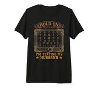 Hold On I'm Sting My Husband Antique Spirit Board Halloween Camiseta Premium