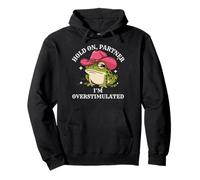 Hold On Partner, divertido sombrero de vaquero con forma de rana, meme, humor Sudadera con Capucha