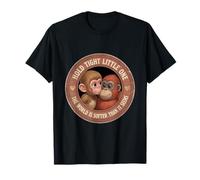 Hold Tight Little One World Is Softer Vintage Punch Macaque Camiseta