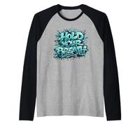 Hold Your Breath Spearo Apnea Submarino Hunter Diver Regalo Camiseta Manga Raglan