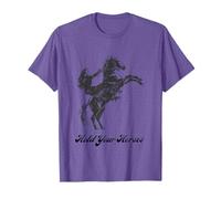 Hold Your Horses Camiseta Mujer Funny Rodeo Vintage Camiseta