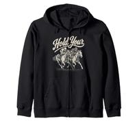 Hold Your Horses Divertido Jinete Ecuestre de Carreras de Caballos Sudadera con Capucha