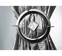 HOLDBACKS Metall | 1 Raffhalter aus Metall mit zentralem Magnet | Chrom