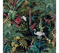 Holden Decor Exterior en Jungle Paradise - Papel pintado negro 13181 - Grúas tropicales