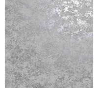 Plata/Gris Pintado - Metálico Purpurina Geométrico Enrejado Ladrillo Damask &