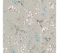 Holden Papel Tapiz Floral Con Encanto - Azul Blanco Rosa Pájaros