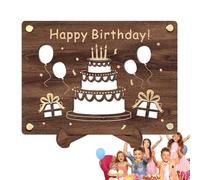 Holder de cumpleaños para efectivo, Happy Birthday Card Cash Holder, Happy Birthday Wooden Money Birthday Card Holder for Boys, Girls, Kids, pastel, Se référer au descriptif, Consulte la descripción