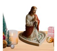 Holder del rosario - Estatua de la Virgen María de 12x6 cm Figura de resina Católica Regalo religioso para mujeres, decoración del hogar, altar de boda Estatuas espirituales para dormitorio y estante