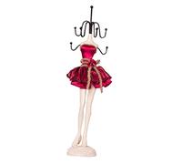 Holder Jewelry Stand Necklace Display Rack Velvet Flower Decor 32cm High Stylish Earrings Showcase for Bedroom