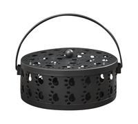 Holder para exteriores, portátil de metal, resistente al calor, anti-deslizamiento, base decorativa Cat Claw Tray, soporte para yoga, meditación, spa, patio, oro camping, 5,31 x 2,36 pulgadas