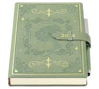 Holderzyi Agenda académica 2026, tamaño A5, 1 día por página, agenda diaria y mensual de 12 meses de enero de 2026 a diciembre de 2026, tapa elegante, bolígrafo, bolsillo interior (verde)