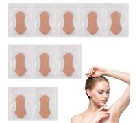 Holdes Almohadillas de sudor para axilas, almohadillas de sudor de axilas, parche transpirable que absorbe el sudor, 10 almohadillas multifuncionales para el sudor, parches de sudor respetuosos