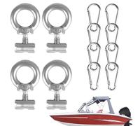 Holdes Anclajes De Sujeción para Montaje En T Track - Anclaje Ojal Vertical para Montaje En Riel | Soporte Seguro para Cuerdas De Amarres En Aventuras Exteriores Barcos Tiendas Vehiculos