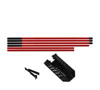 Holdes Barra de alineación de golf | portátil y ajustable con 7 niveles de accesorios deportivos - Ayuda para el swing de golf, para putten Driving Range Indoor Home Club Deportivo ocio Competición