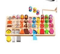 Holdes Bloques Puzzle Numérico,Juguete de Educación Temprana de Madera 5 en 1,Juguetes de Aprendizaje Stem - Juguete Educativo para Niños y Niñas Aula Hogar Noches Familiares Educadores Viajes Regalo