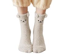 Holdes Calcetines lindos - Calcetines cálidos de forro polar de coral, calcetines gruesos bordados de dibujos animados | Para hombres mujeres madre padre familia niños hogar dormitorio y sala