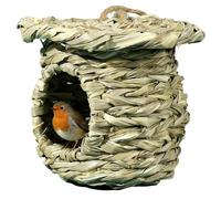 Holdes Casa para Colibríes | Cabaña De Hierba Tejida Casa De Pájaros,Nidos para Colibríes De Anidación - para Gorrión Periquito Cacatúa NINFA Pinzón Carbonero Canario