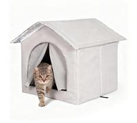 Holdes - Casa para gatos, granito impermeable - refugio caliente para gatos de invierno | para clima frío cachorro perro pequeño y mediano interior jarin patio porche