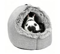 Holdes Caverna para gato,Accesorios para mascotas cálidos y calmantes de invierno - Cama de casa caliente para gatos | Para gatito pequeño mediano perro animal doméstico sueño invierno interior