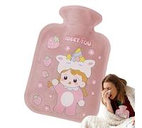 Holdes de agua caliente con | de agua caliente de felpa de 500 ml para invierno, de agua caliente | Almohadilla térmica portátil y de gran capacidad para pies y cintura