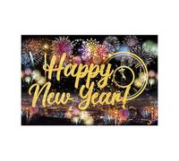 Holdes Decoraciones para la víspera de Año Nuevo | Impresión 2D de globos dorados de pared | Decoración de fiesta de Año Nuevo 2026 100x150cm - Para fiesta de graduación, fiesta de vacaciones