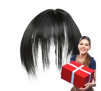 Holdes Flequillos con clip de pelo humano real, extensiones de pelo con clip de flequillo - Pinza para el pelo Wispy Bangs, Flequillos de aire natural, peluqueros para el pelo de las mujeres flequillo