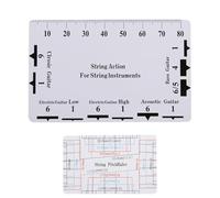 Holdes Gauge de acción de cuerda, regla de guitarra, Gárgaras de altura de cuerdas ligeras, Herramienta de medición profesional, piezas de guitarra eléctrica, herramientas de configuración para la