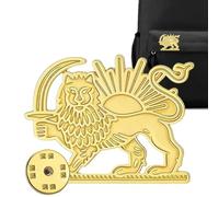 Holdes Iranian Flag Pin | Insignias de Animal y Sol,Pin de solapa Iraní de Acero Inoxidable Diseño Patriótico - Para Hombres Mujeres Mochila Bolso Cabaña Chaqueta Sombrero Abrigo, Se référer au
