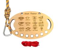 Holdes Juego de Ejercicios de Atar Nudos, Juguete de Madera con Cuerda para un Aprendizaje Divertido | Tabla para Aprender a Hacer Nudos | para niños y Adultos Actividades al Aire Libre Camping