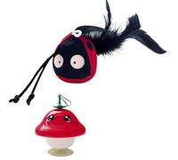 Holdes Juguete Interactivo para Gato,Juguete para Gatos con Sonido De Gorjeo Y | Accesorio Miaulante Activado por para Luchar contra El Aburrimiento de los Gatos por Juego