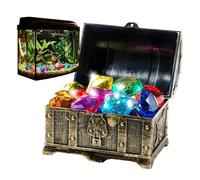 Holdes Juguetes de caja del tesoro, gemas de buceo,Caja de tesoros, Juguetes de la piscina, Juguetes fluyentes | Juguetes de la piscina para, Piedras preciosas falsas para la decoración del hogar