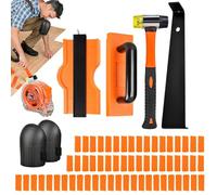 Holdes Kit de Instalación de Suelo Laminado - Set de Bloque de Golpeo con Mazo - Kit de Instalación de Suelo de Madera | para Preparación de Subsuelo, Subbase, Madera Dura, Taller, Hogar y Zócalo