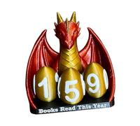 Holdes Libros Leídos Este Año | Accesorios De Lectura De Forma De Dragón Para Los Amantes De Libro,Letrero Contador De Lectura Biblioteca Decoración | Para Lectores Maestros Amantes De Libros