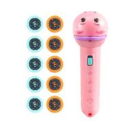Holdes Linterna Infantil - Linterna De Proyección con 80 Diseños,con 10 Discos Portátil Infantil para Juego Educativo De Sombras Y Uso Nocturno