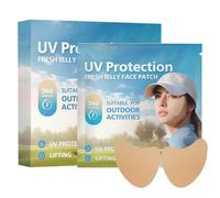 Holdes Parches faciales de protección solar para la cara, 5 pares de parches faciales UV, transparentes, cómodos, para proteger al aire libre