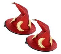 Holdes Pinzas para el pelo de Halloween, pequeñas horquillas espeluznantes, 2 unidades de horquillas de Halloween, pinzas para el pelo, reutilizables, brillantes, diseño de estrellas y lunas, para