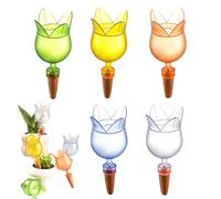 Holdes Puntas de riego automático | Varillas de riego de verduras 5 piezas | Puntas de riego reutilizables en forma de flor, cultivo de cactus