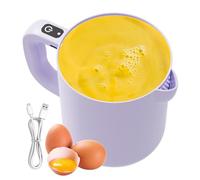 Holdes Robot mezclador eléctrico para pastelería, cuenco de arroz con batidor para lavado, mezclador recargable portátil 1L accesorios de cocina con filtro para repostería y preparaciones culinarias