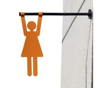 Holdes Señal de baño para puerta - Signos modernos | Señales y símbolos ligeros para el baño - Para aseo, negocios, oficina, empleados, mujeres y hombres