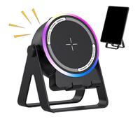 Holdes Soporte para smartphone con altavoz, dispositivos estables y ajustables inalámbricos, altavoces y soporte para smartphone, para familias y amigos, transmisión en vivo, juego de hogar y oficina