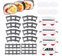 Holdes Sushi Making Kit, Tren De Sushi para Mesa De Comedor, Conjunto De Tren Giratorio con Pilas,Juego De Tren para Pequeños para Fiesta,Mesa De Exposición De Sushi,Juguetes para Niños