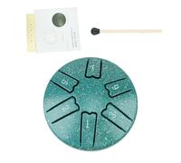 Holdes Tambor de lengua para adultos, tambor de lengua de acero - 6 Note 3 pulgadas A-Key Tank Drum - Instrumento de tambor de acero con baqueta, promueve el sueño y la relajación