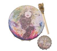 Holdes Tambor musical espiritual, tambores chamánicos Siberia - Belleza chamánica Tambor de leopardo - Símbolo de música de espíritu de diseño portátil para amantes de la música y músicos