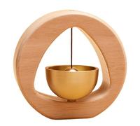 Holdes Timbre magnético para comerciantes, timbre magnético para puerta abierta, elegante timbre de viento de madera, timbre decorativo para puerta de entrada de oficinas en casa